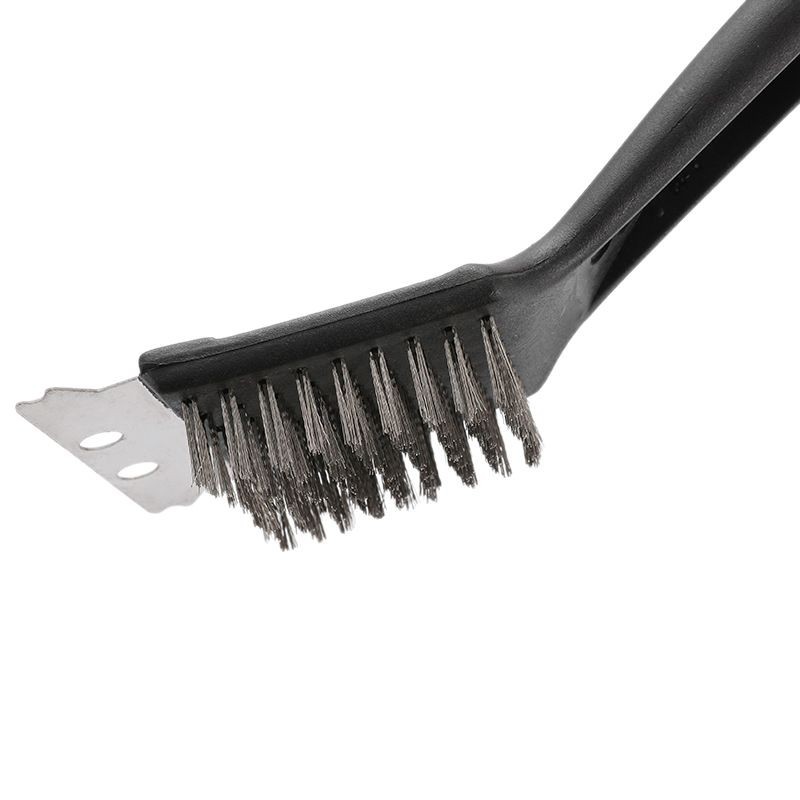 12 pulgadas barbacoa cepillo de limpieza barbacoa parrilla cepillo de alambre para hornear rejilla de alambre de acero inoxidable cepillo de barbacoa herramienta de barbacoa cepillo