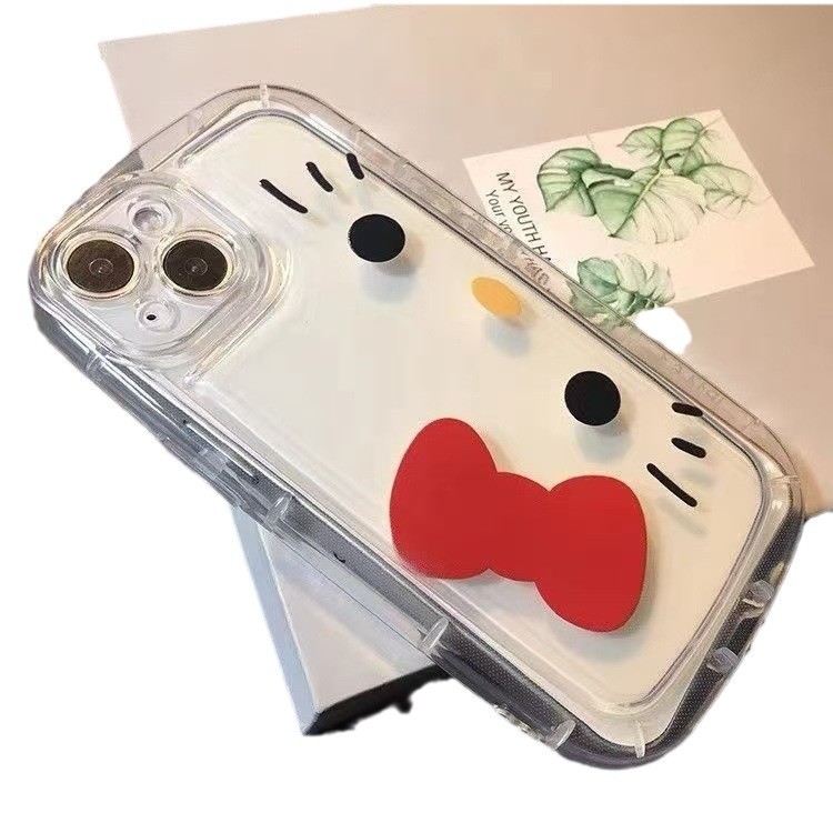 Funda para teléfono iphone16promax transparente Apple 15 anti-caída 14/13 lazo 12 nueva chica x