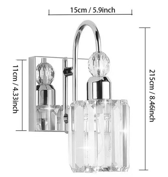 Lámpara de pared de cristal de suministro transfronterizo lámpara de pared decorativa moderna de estilo europeo lámpara de pared creativa sala de estar escalera pasillo lámpara
