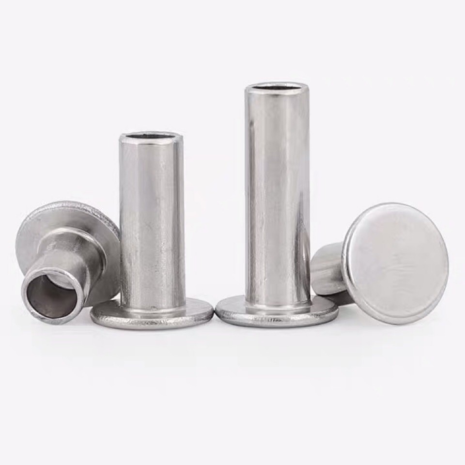 304不锈钢GB875平圆头半空心铆钉M4*5/6/7/8/9/10/20/30/35/40/50