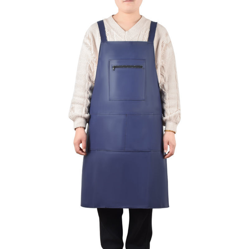 女性用革エプロン、防水、耐油、水産作業用エプロン、厚手のPUキッチン食堂、男性用エクストラロングWeihong|undefined