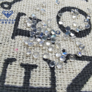 Natural glitter Moonstone labradorite 2mm round faceted gemstone jewelry inlaid material bare stone