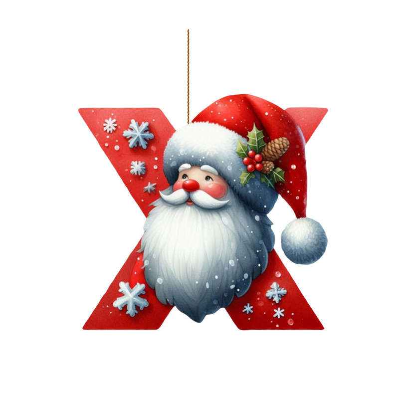 クロスボーダーアクリルクリスマス装飾ペンダント新しい文字クリスマスツリー装飾車の車の吊り下げフラット 2D|undefined