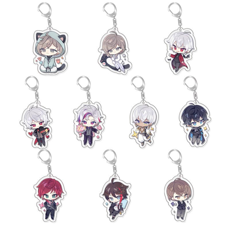 Spot holive Virtual Anchor Surrounding Spot Acrylic Animation Keychain Summer Color Sacrifice White Blowing Snow Red