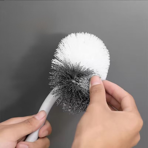 Bend Pipe Toilet Brush Multi-functional Bathroom Brush Bathroom No-Dead-Angle Home Wall-mounted Cleaning Brush Toilet Cleaning Gadget