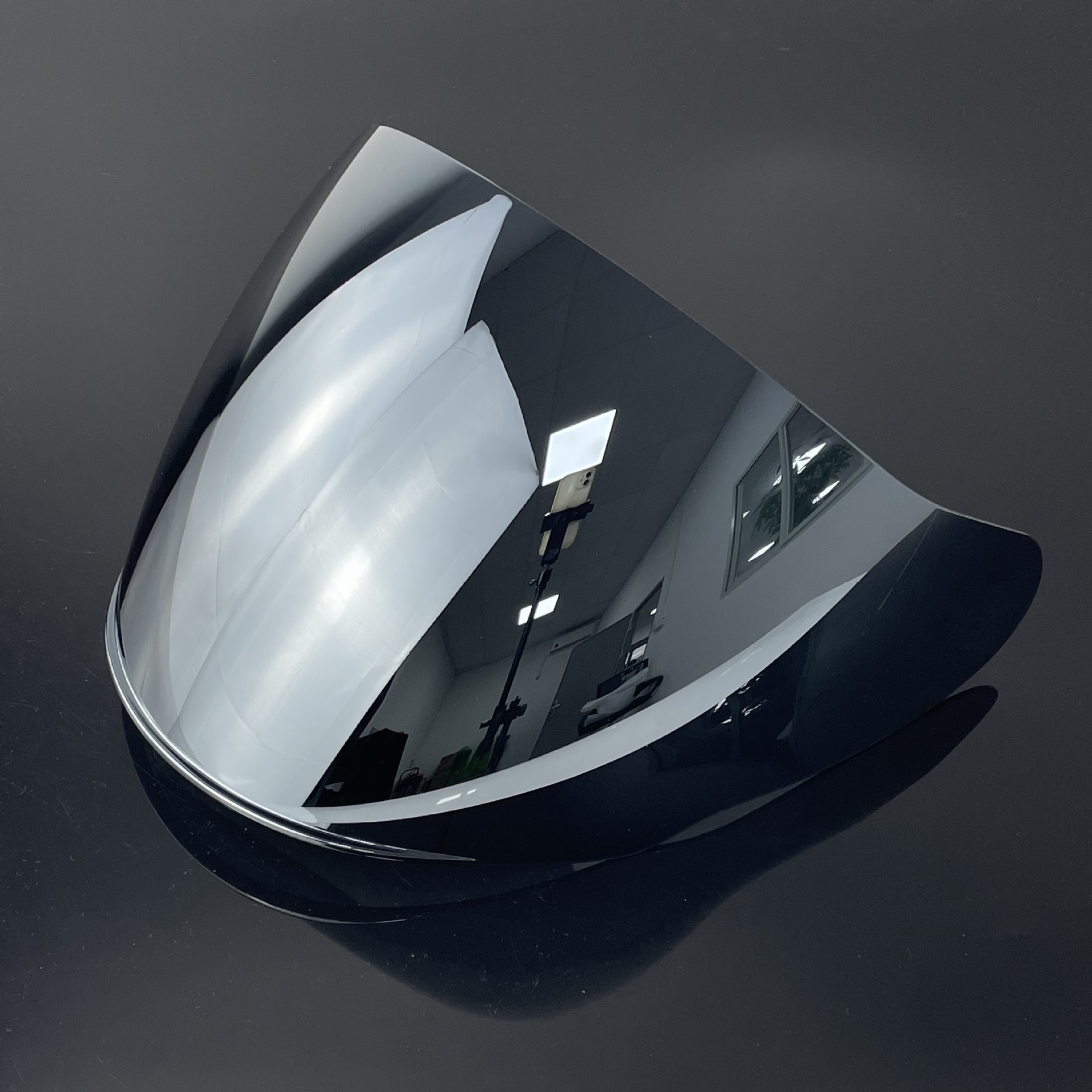 Of608 Helmet Lens Is Sun-Proof and Uv-Resistant, Motorcycle Three-Quarter Helmet Reinforced Electroplated Mirror Surface