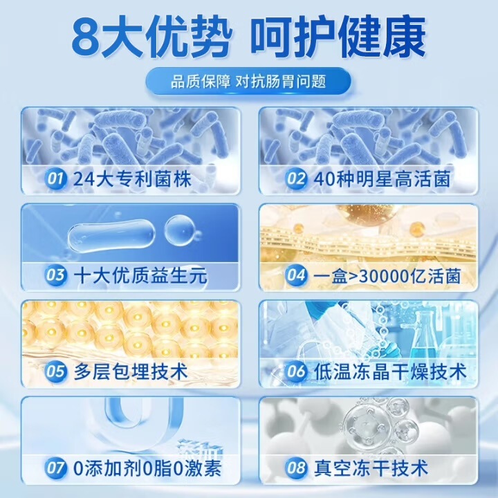 本物のプレバイオティクスは胃腸管を調整し、スクロースを含まない生菌タイプ卸売北京銅仁堂複合プロバイオティクス凍結乾燥粉末|undefined