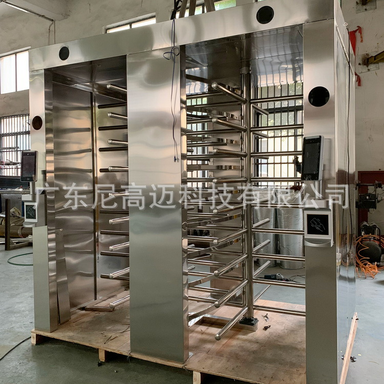 珠海小区楼宇对讲全高旋转闸智能摆闸三辊闸防尾随栅栏不锈钢滚轴