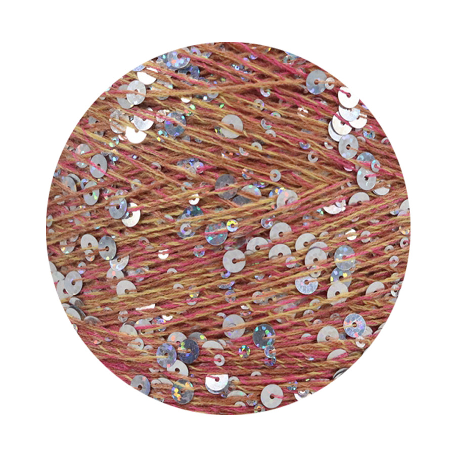 50g algodón lentejuelas hilo 3mm + 6mm peinado tamaño de lujo lentejuelas mano hilo tejer precio al por mayor