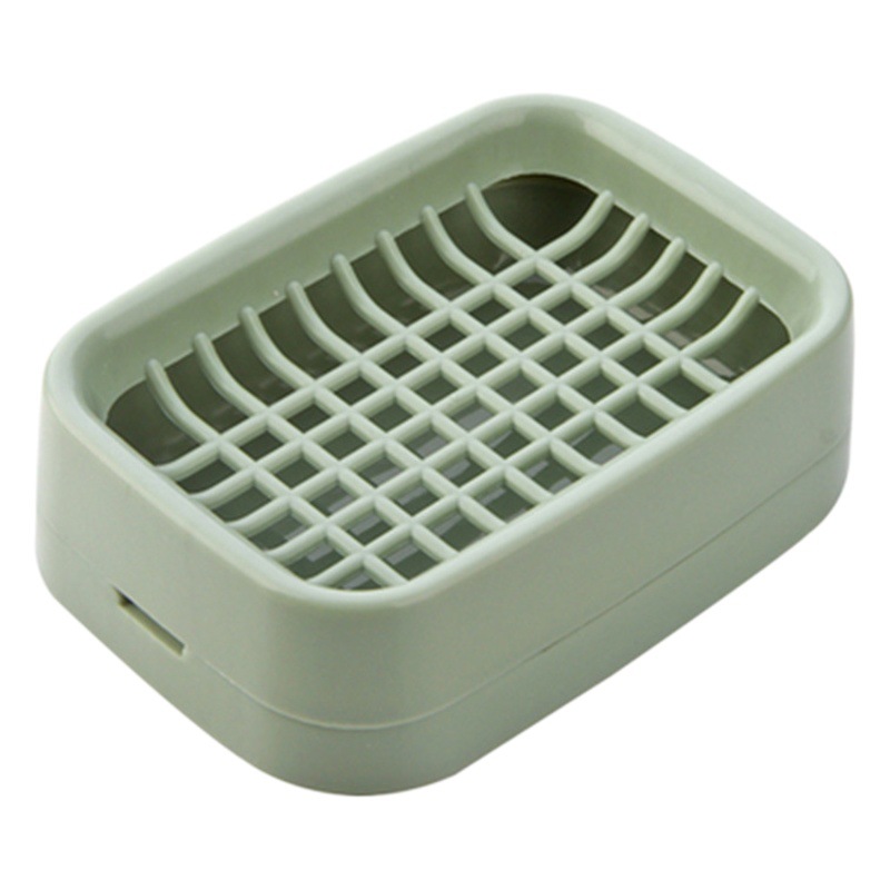 Check Double Layer Soap Box Toilet Bathroom Drain Mesh Plastic Soap Box Portable Travel Soap Box