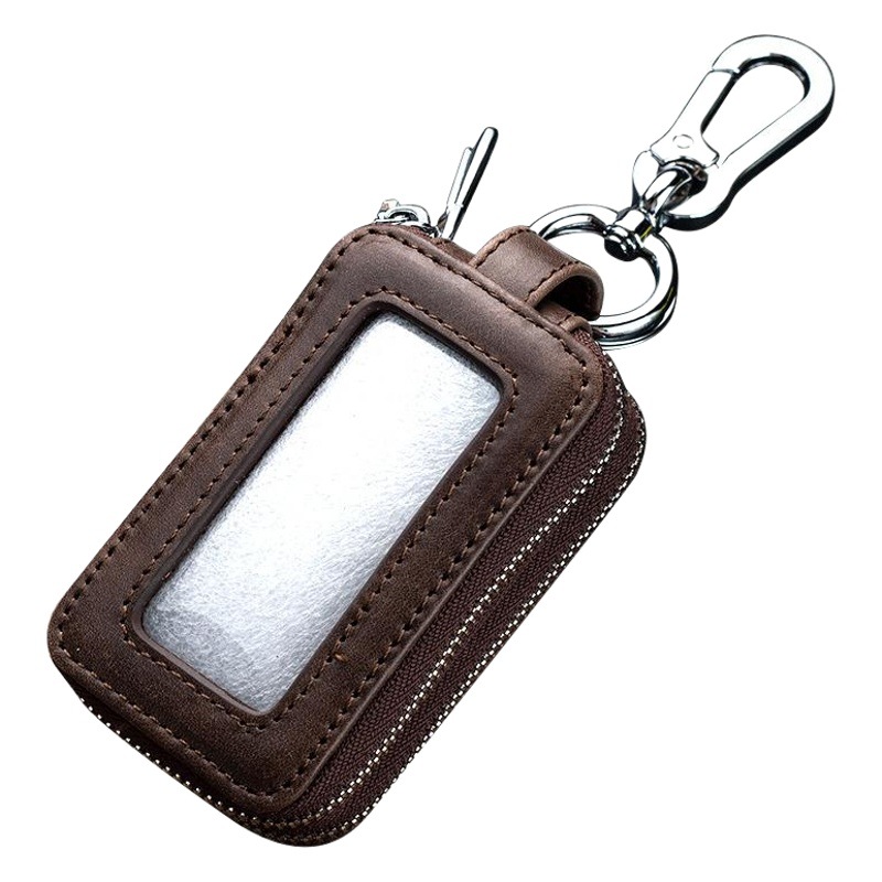 Genuine Leather Key Bag Men's and Women's Multifunctional Large Capacity General Motors Key Bag Fashionable Double Waist Hanging Key Bag