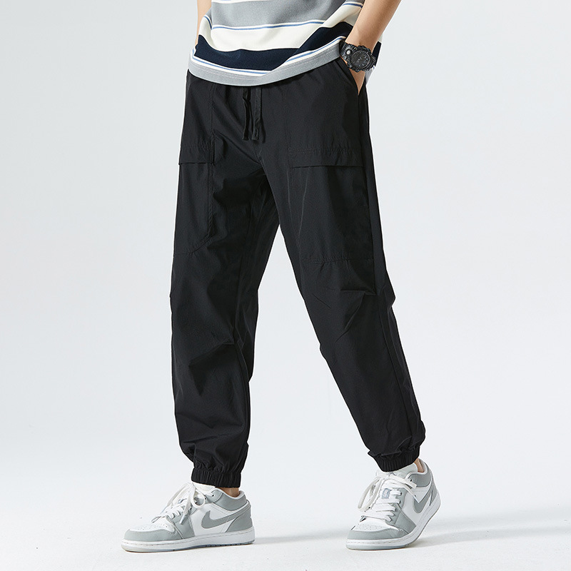 Sports Pants Men's Summer Thin Pants Loose Casual Pants Men's Youth Woven Nylon Solid Color Pants Men's Sweatpants Sports Pants Men's Summer Thin Pants Loose Casual Pants Men's Youth Woven Nylon Solid Color Pants Men's Sweatpants