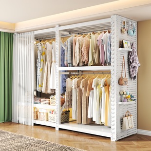 Open Clothes Rack Bedroom Storage Cabinet Simple Assembly Floor-Standing Storage Rack Coat Rack Rental Room Shelf Wardrobe