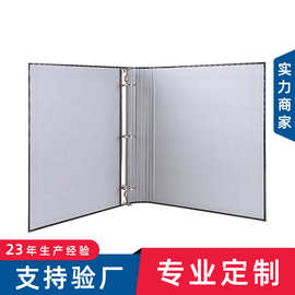 A4纸文件夹大厂定制弯圆背3孔活页快劳夹样品资料册定做特制图案