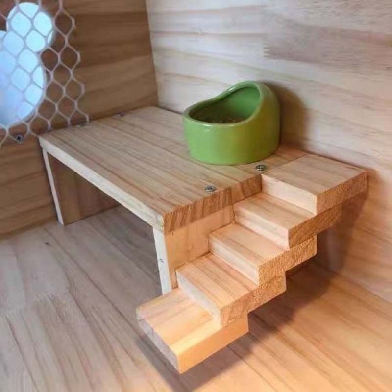 ルチンチキン給餌プラットフォームアクセサリー装飾ハムスター用品フルセット二階建てプラットフォーム棚ペットボックスヴィラ造園|undefined