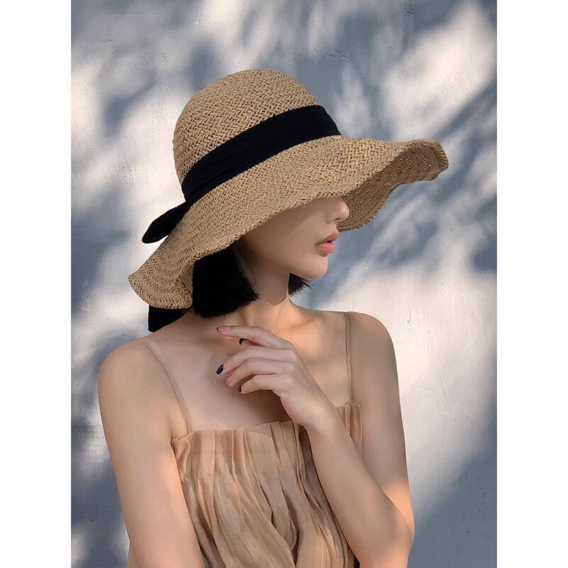 Summer Stylish and Attractive Straw Hat for Women, Sun Protection, Makes the Face Look Smaller, Beach and Seaside Uv Protection Sun Hat Summer Stylish and Attractive Straw Hat for Women, Sun Protection, Makes the Face Look Smaller, Beach and Seaside Uv Protection Sun Hat