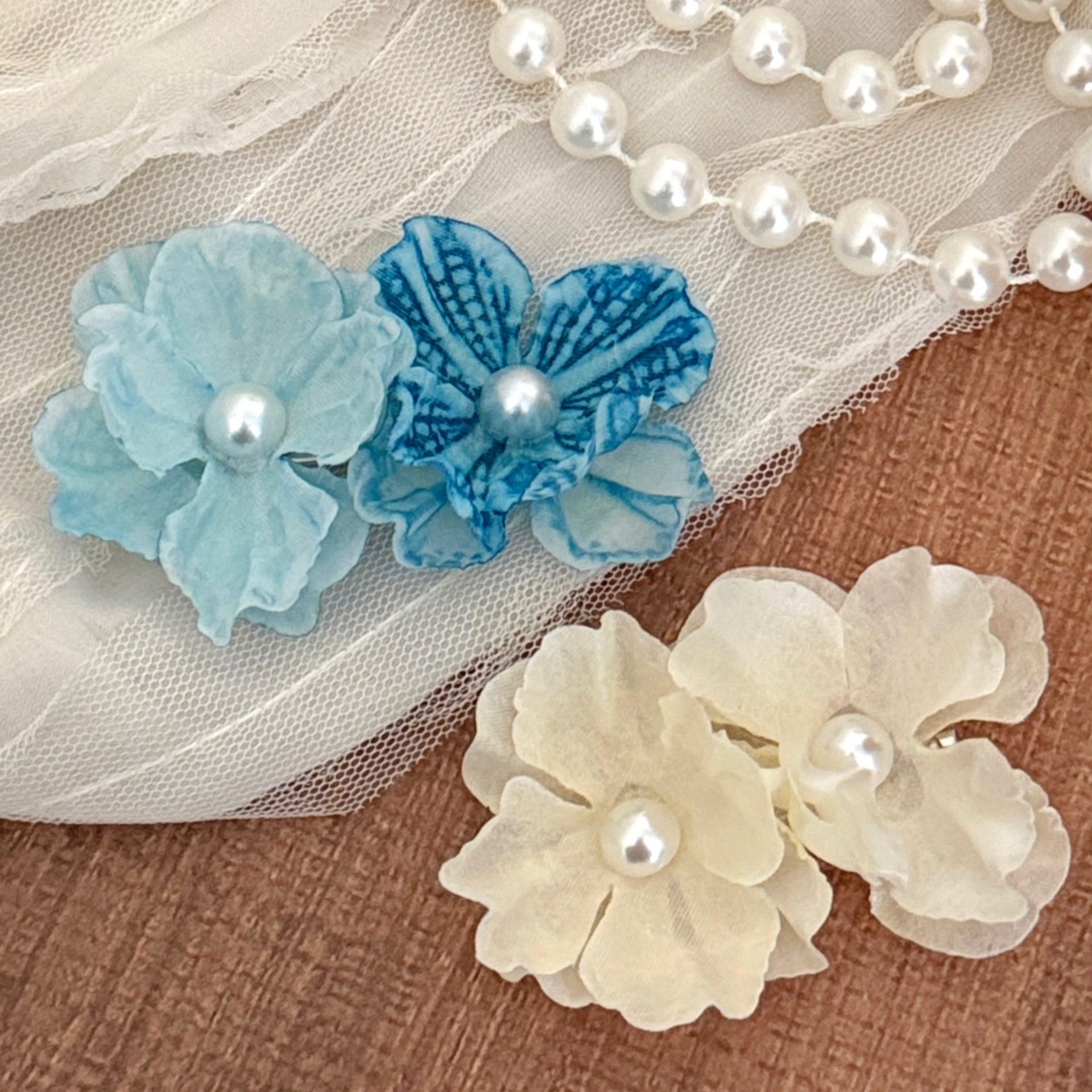 Simulación super inmortal lirio clip de cabello adornamiento de cabello de alto nivel detrás de la cabeza rascar clip de pescado sensación de buceo clip de atmósfera