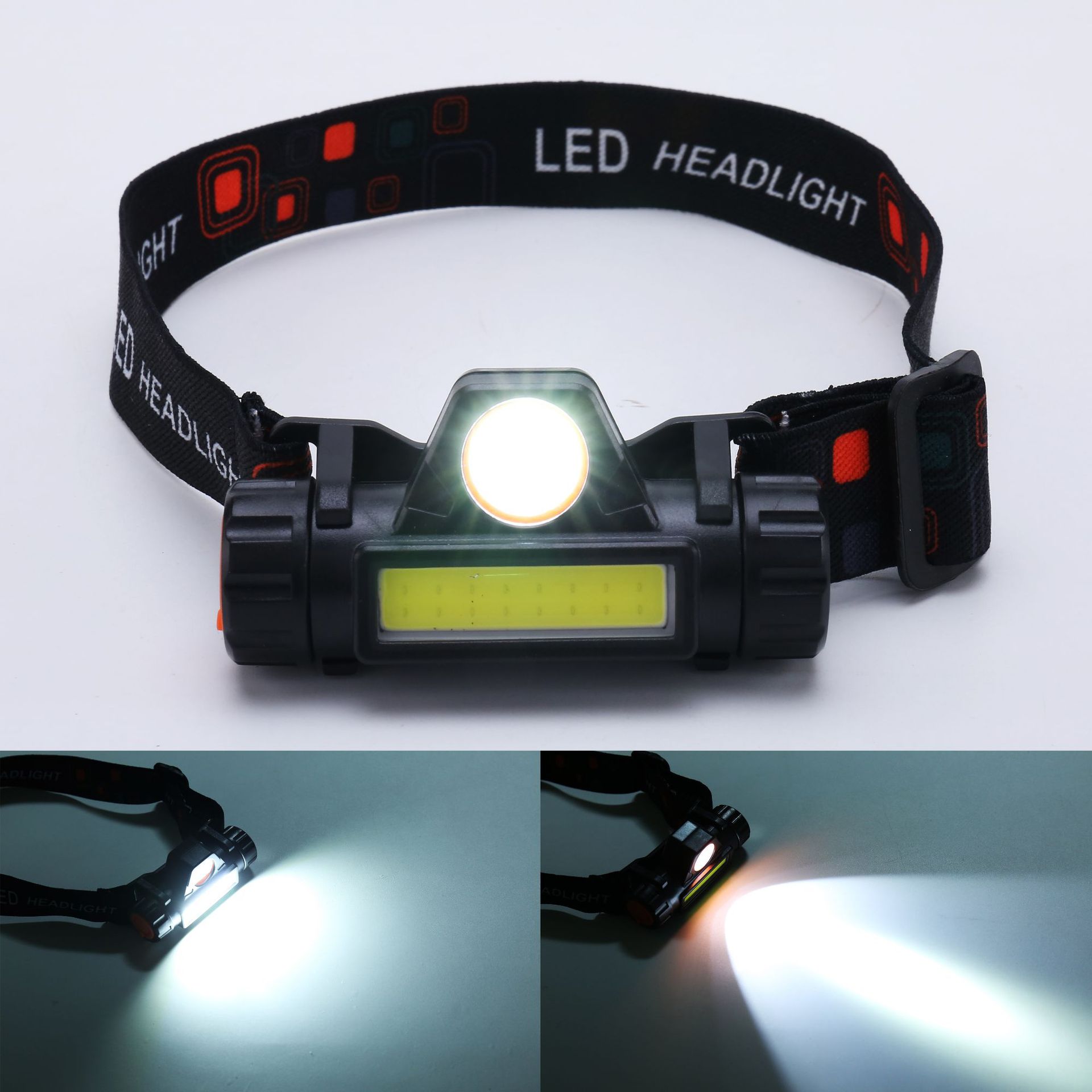 多用途LED強光頭燈 防水磁鐵USB充電COB工作燈登山釣魚頭戴式電筒