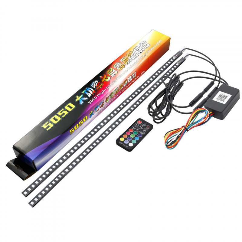 Coche LED Symphony streamer luz de red de coche colorido luz de red de coche control remoto tira de luz RGB luz de ambiente de red