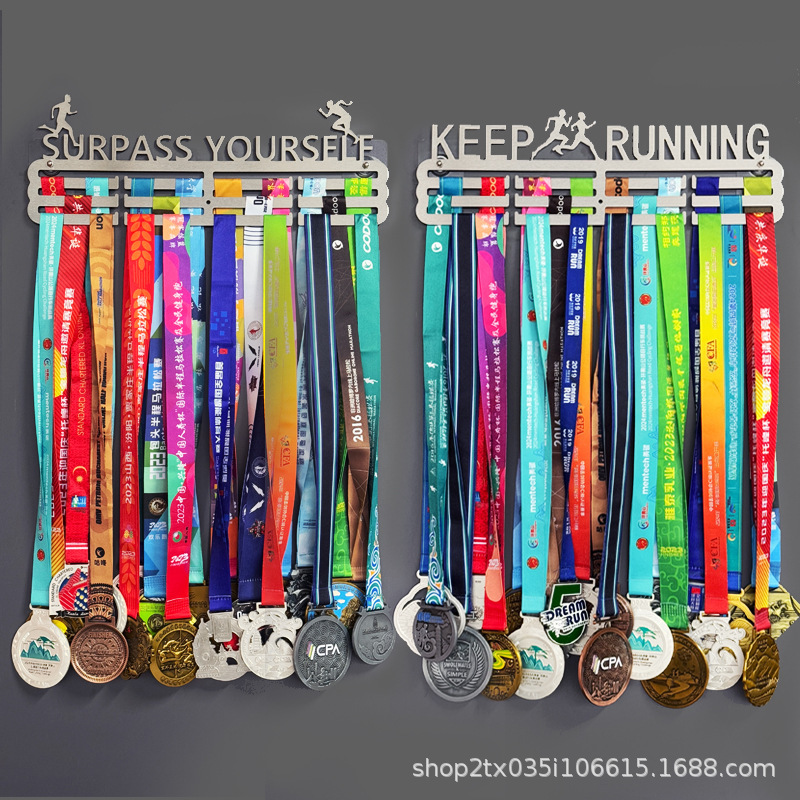 New Medal Display Rack Wall-Mounted Storage Marathon Kayak Swimming Sports Honor Collection Multi-Functional Frame