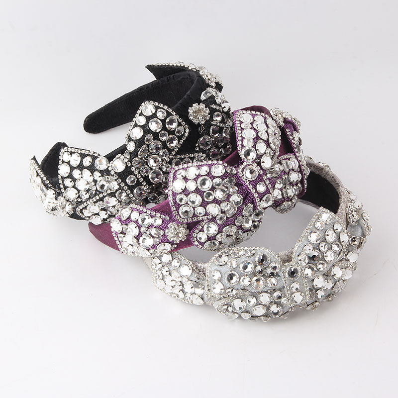 Luxurious Lady Bow Knot Rhinestone Hair Band display picture 1