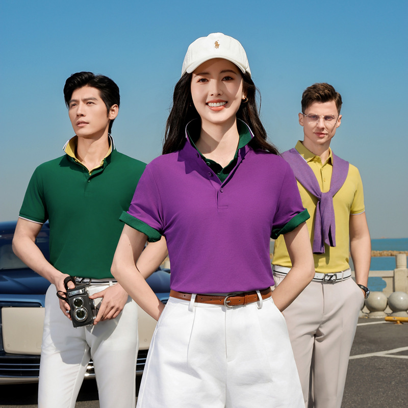 40-Count Xinjiang Compact Cotton Workwear Uniforms, Custom Short-Sleeve Polo Shirts with Printed Logo Embroidery