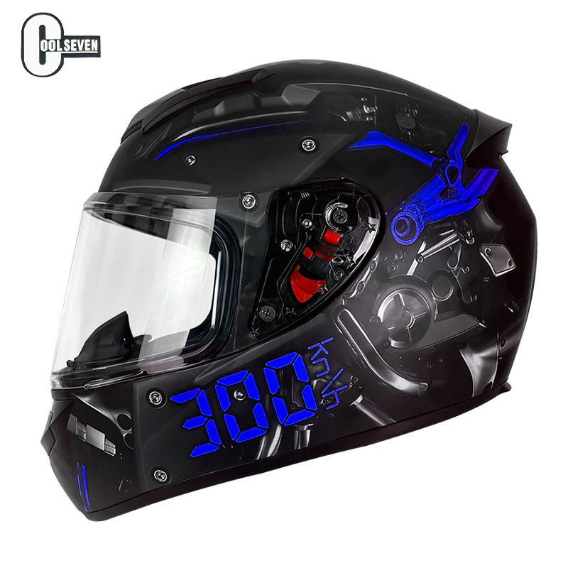 Casco de motocicleta Casco de motocicleta Casco completo para hombres y mujeres Four Seasons Fábrica general Comercio exterior Casco de seguridad DOT Estándar nacional Clase A Certificación 3C