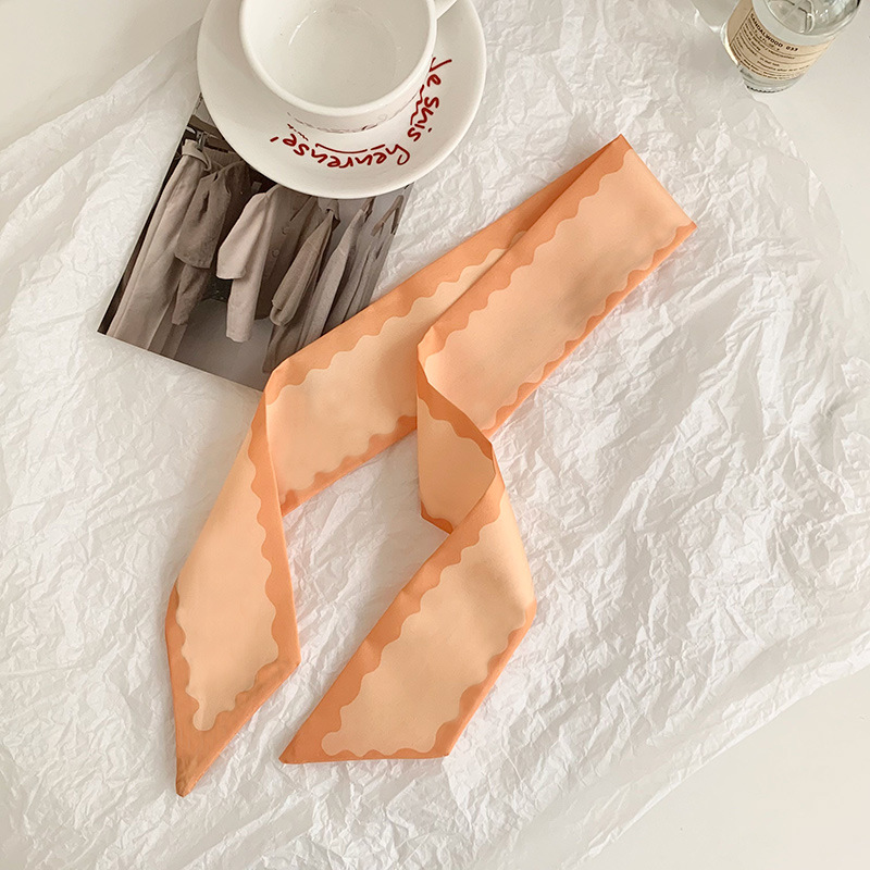 Pañuelo de seda, banda larga, decoración de alta calidad, bufanda pequeña, cinturón multiusos, diadema de cuerda de súper hada francesa, cinturón para el cabello, serpentina para el cabello