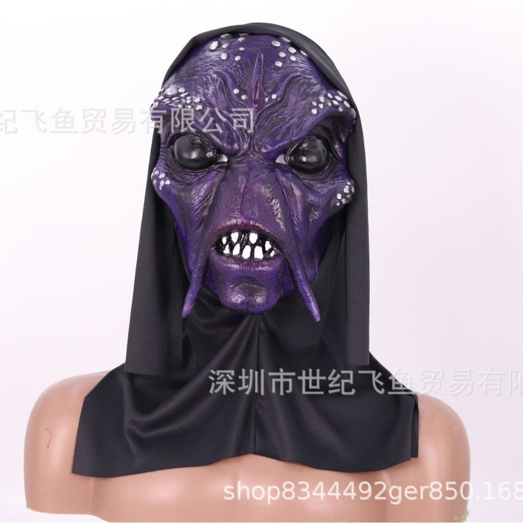Alien máscara masculina sin rostro látex tocado Halloween Masquerade horror scary Dress Up props Venta caliente