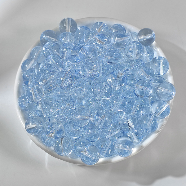 Transparent glass round beads