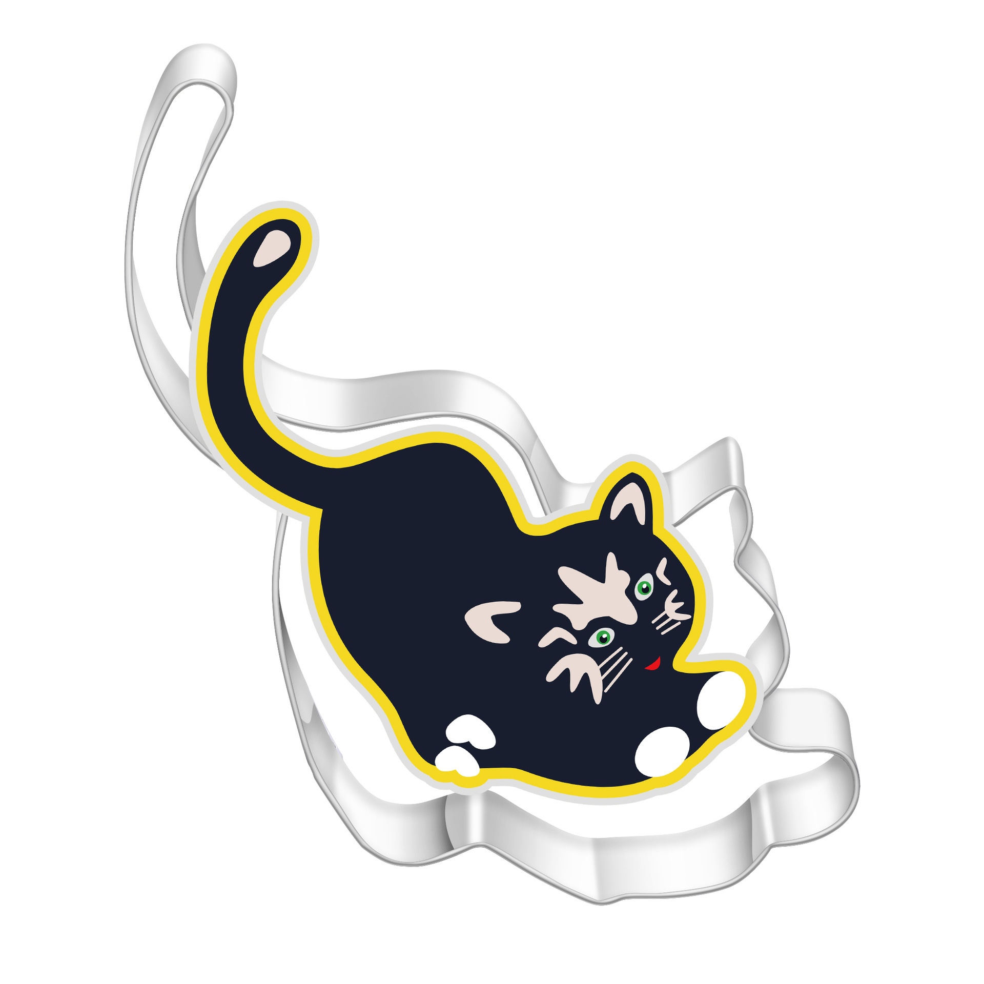 Acero inoxidable galleta molde de dibujos animados animales gatito ratón corte DIY pan al vapor herramienta para hornear