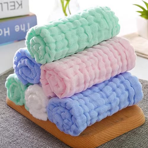 Small Face Towel That Absorbs Water and Doesn'T Shed Lint, Children's Saliva Towel, Baby Bath Towel, Sweat-Absorbing Towel