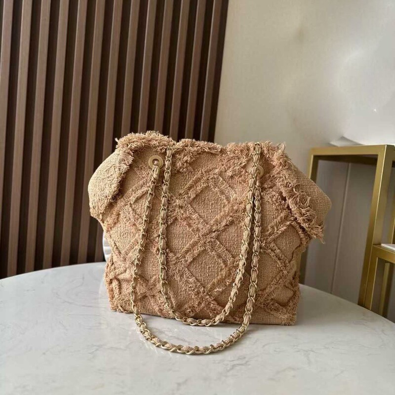 2026 New Style Fragrant Linen Tassel Woven Tote Bag Straw Bag Fashionable and Durable Single Shoulder Crossbody Handbag for Women