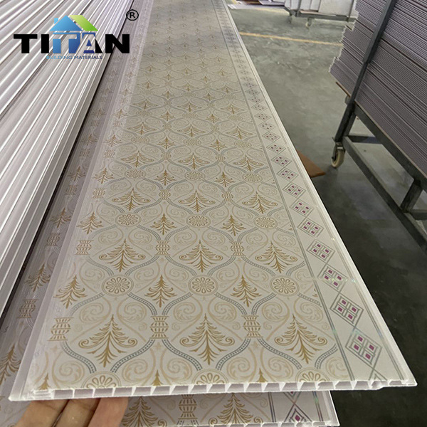 Tablero de transferencia de refuerzo de PVC ancho 25cm tablero de cuatro arcos tablero de decoración de interiores tablero de pvc panel de exportación de comercio exterior