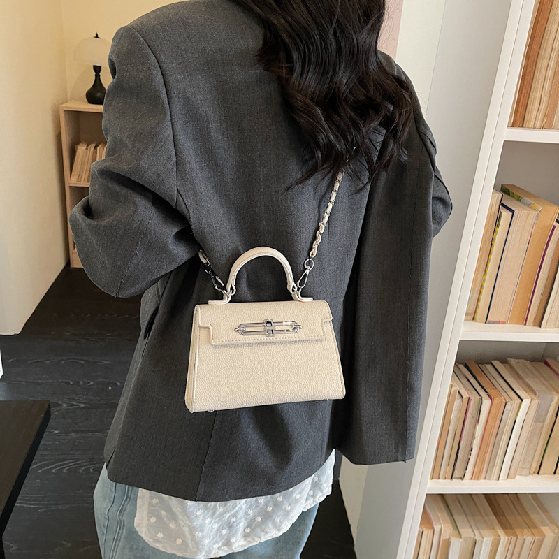 Kelly bolso mujer 2026 nueva cadena bolso de mujer estilo europeo y americano textura diaria simple bolso de hombro pequeño