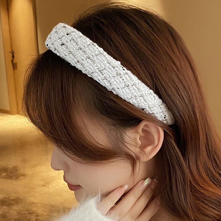 Blanco alto cráneo superior diadema mujeres de alto grado otoño e invierno presión diadema todo-partido hacia fuera accesorios para el cabello no lastiman el cabello lavado horquilla