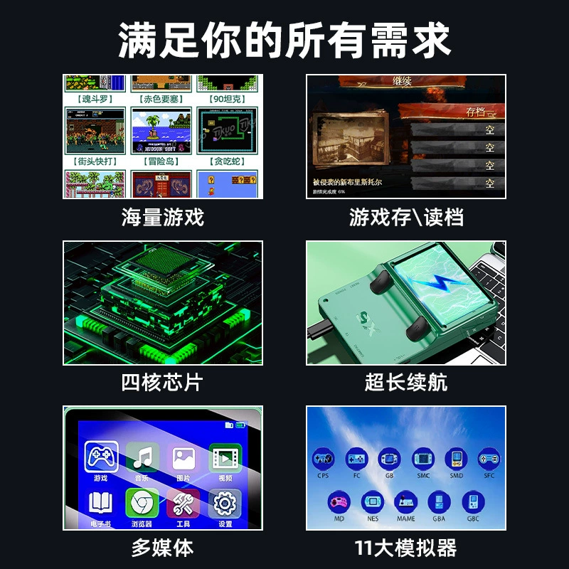 Новая портативная игровая консоль X6 с высоким разрешением, большой экран, PSP, двойной джойстик, симулятор, тысячи игр, прямые продажи с фабрики