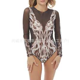 俄罗斯泳衣亚马逊泳衣女网纱swimsuit防晒泳衣Купальник