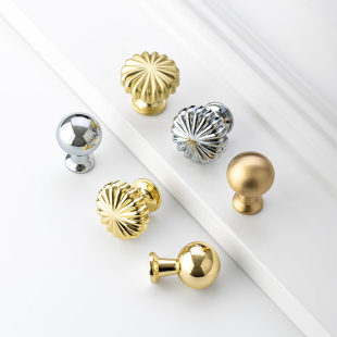 Zinc Alloy French Style Cabinet Door Pumpkin Handle American Style Nordic Creative Solid Handle