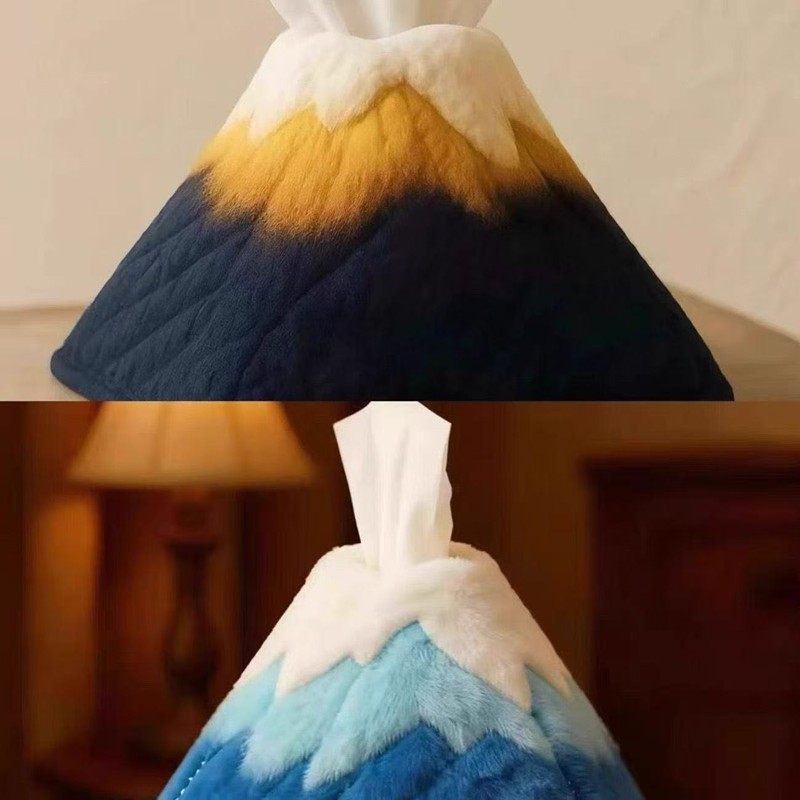 Xiaohongshu's Popular Product: Creative Paper Towel Box with the Design of the Golden Mountain in the Sunshine, Suitable for Home Use in the Living Room, Perfect for Gifting to Friends