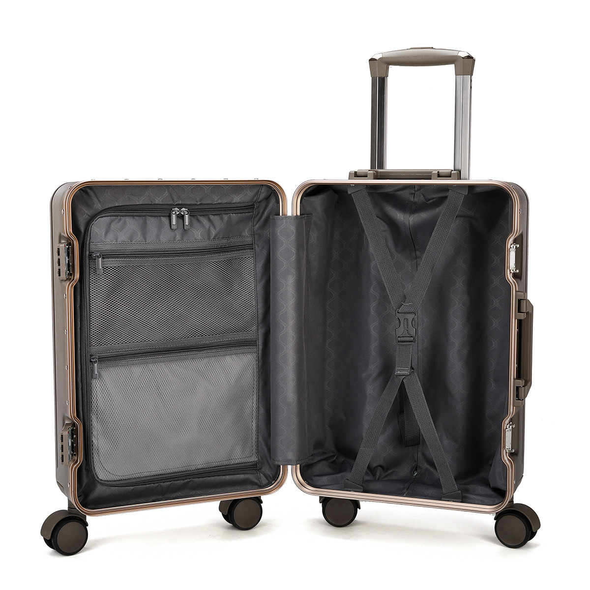 New Women's 20-Inch Trolley Carry-On Suitcase Minimal Sound Universal Wheels Combination Lock TSA Lock 24-Inch Men's Suitcase_voghion.com