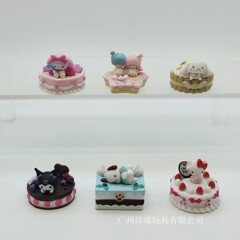 六種類の小さいケーキの美楽ティのクロミの玉桂の犬のデザートのケーキの装飾の置物のDIY材料の部品