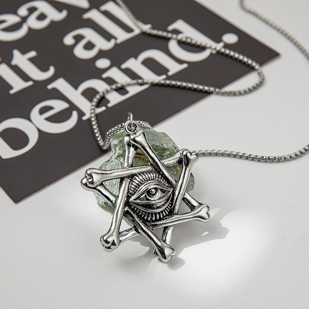 Fashion Eight awn star Titanium Steel Plating Pendant Necklace 1 Piece