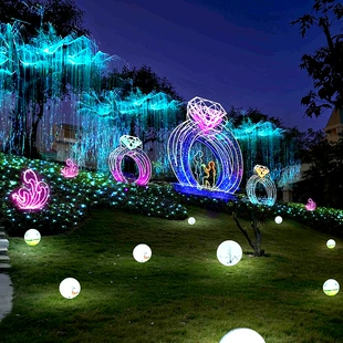 Большие LED-композиции на заказ световые шоу для парков и ТЦ