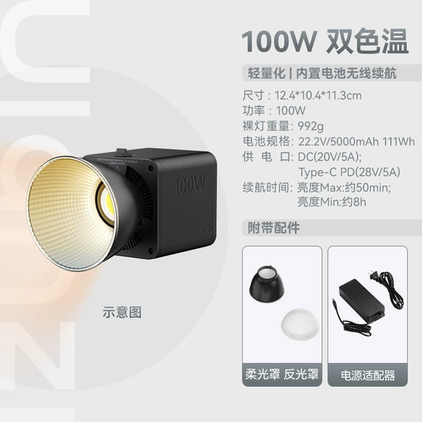 Two-color power adapters, 100W