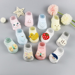 2021 Spring Summer Autumn New Baby 0-1-2 Children's Invisible 3D Character Socks with Pointed-Toe Socks