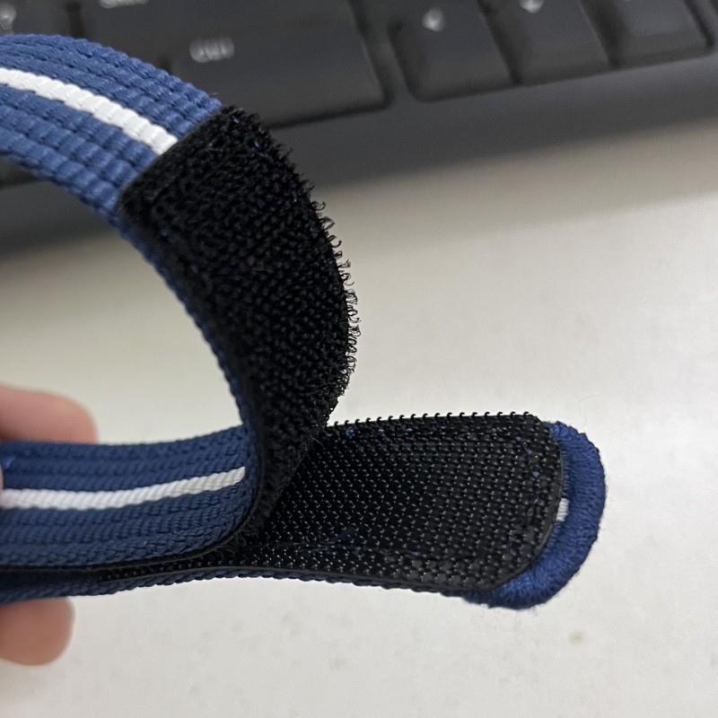 新款適配碧灣小紅花系列魔術貼尼龍錶帶紡織透氣男手腕帶20mm