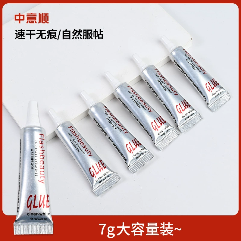 Естественный бесшовный 7 г толстая труба большой емкости клей мягкий и водо-потевый прочный макияж для привитых ресниц клей