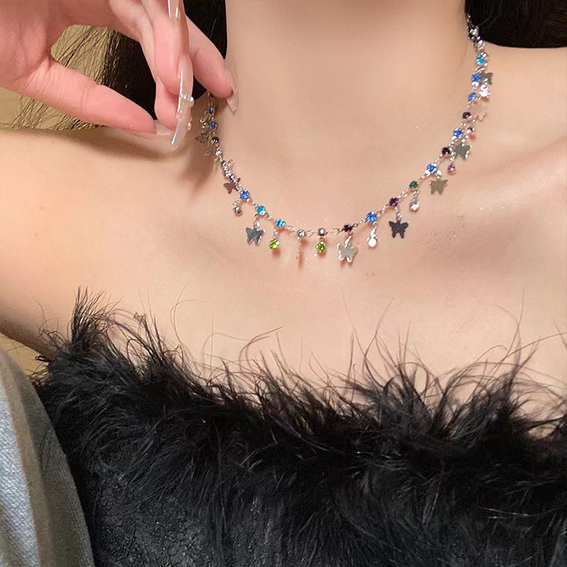 Alloy Material Elegant Classic Style Geometric Butterfly Alloy Wholesale Necklace