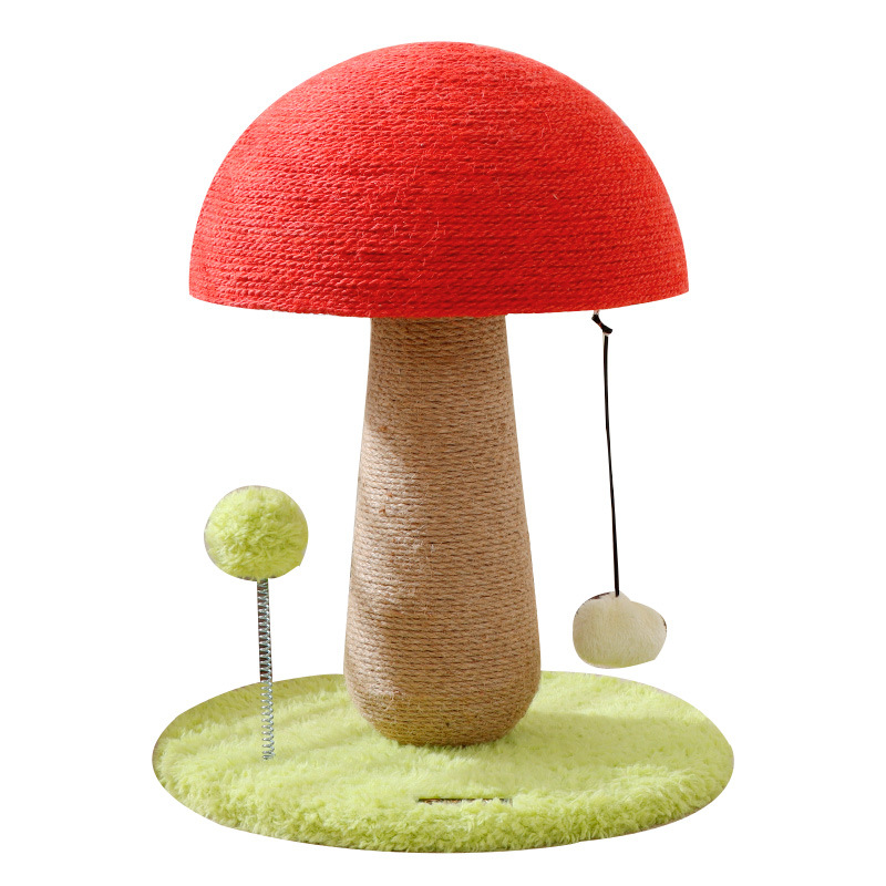 Tablero de agarre para gatos al por mayor para aliviar el aburrimiento, el soporte para gatos no se cae, el hongo vertical del gato resistente al desgaste, el soporte para escalada de sisal, la columna de agarre para mascotas de juguete